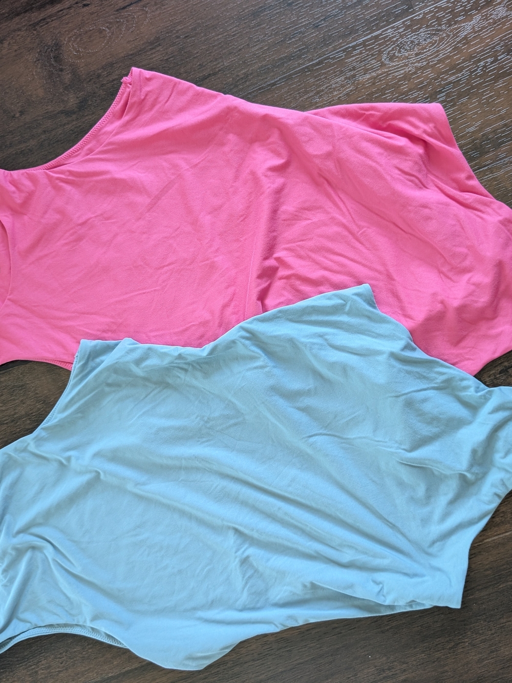 Everyday Scoop Neck Bodysuit - Pink & Light Blue